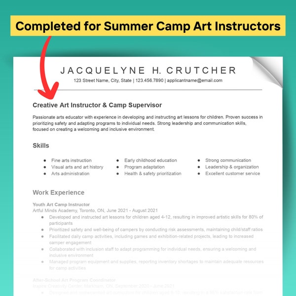 Summer Camp Letter Template Etsy Summer Camp Letter Template Etsy