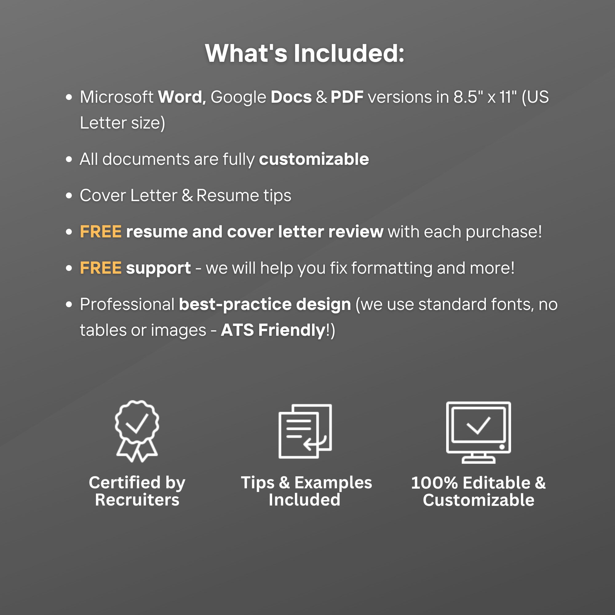 Ats Header Sample Resume Template and Cover Letter, Filled With Tips & Examples, ATS ...