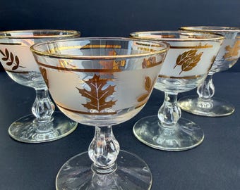 Golden Foliage cocktail glasses… set of 4