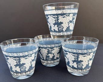Hazel Atlas Grapes rocks glasses.. set of 4