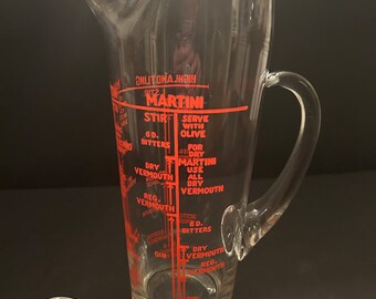 West Virginia Glass drink recipe pitcher