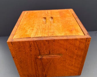 Mid century oak wood ice bucket