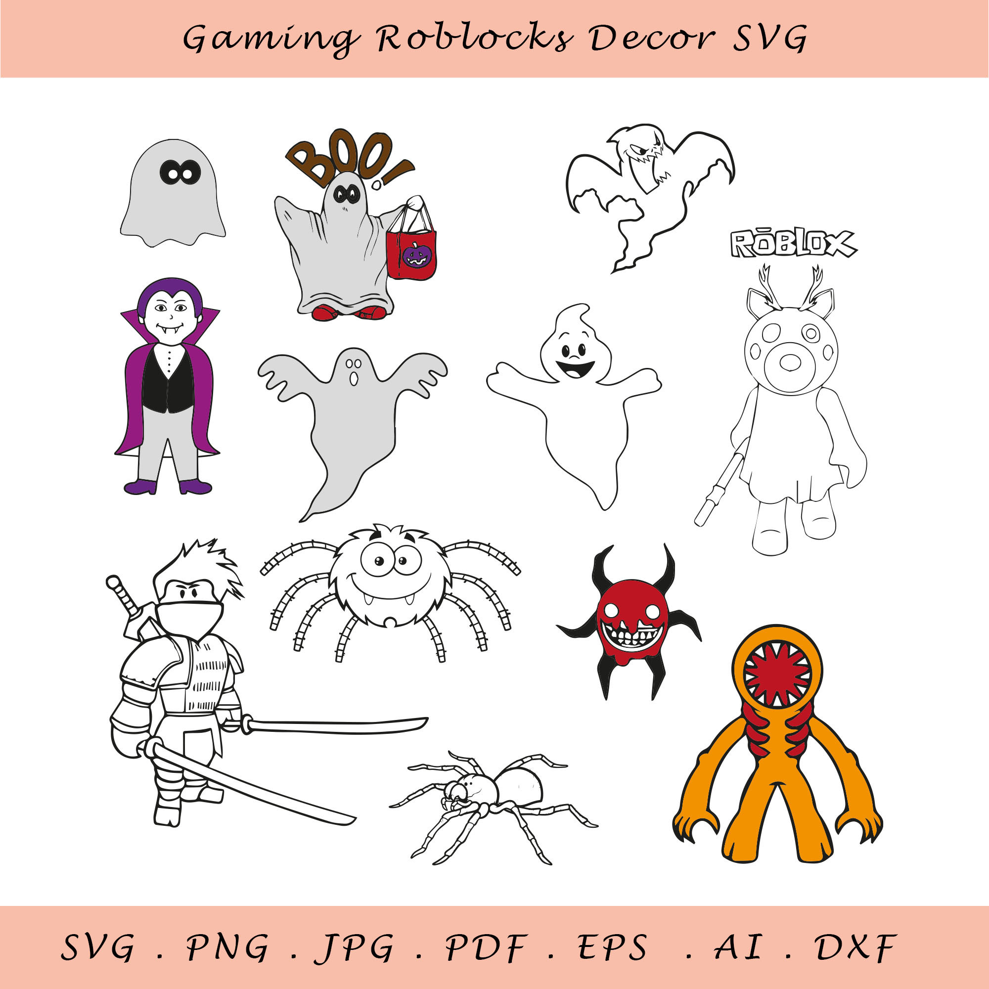 ROBLOX Svg Mega Bundle , Roblox Png , For Cricut