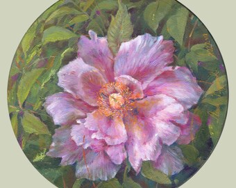 Rose painting, Original art, Summer rose, Painting on canvas, Pink rose, Floral Original Art ,Artwork by ArtBohemiaGallery by Helen