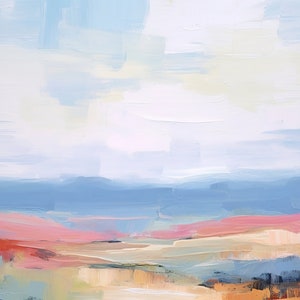Desert Landscape Painting | Abstract Landscape | Impressionist Art | Abstract Print | Landscape Print | Instant Download | Printable Art