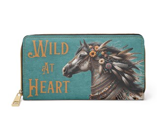 Wild at Heart-portemonnee | Portemonnee in Boho Horse Free Spirit-stijl