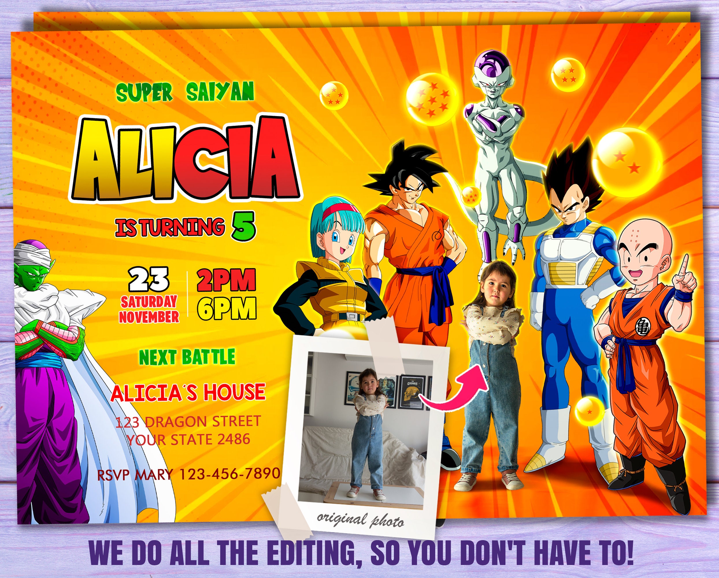 Carte Anniversaire Dragon Ball Z Gratuite Imprimer Dragon ball z invité - Etsy Canada