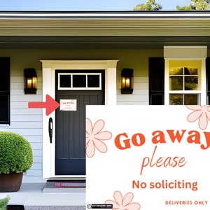 No Soliciting Sign Printable | Don’t Knock Door Sign | Digital Download Entryway Decor | Home Privacy and Security Sign