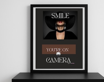 Smile You Are on Camera Digital Warning Sign