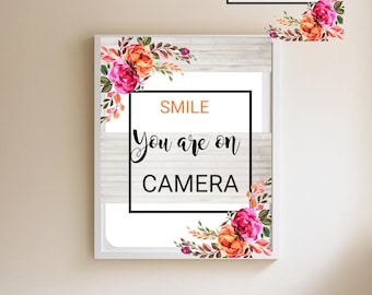 Glam Pink Surveillance Sign | Home & Business Crime Deterrent (Digital Download)