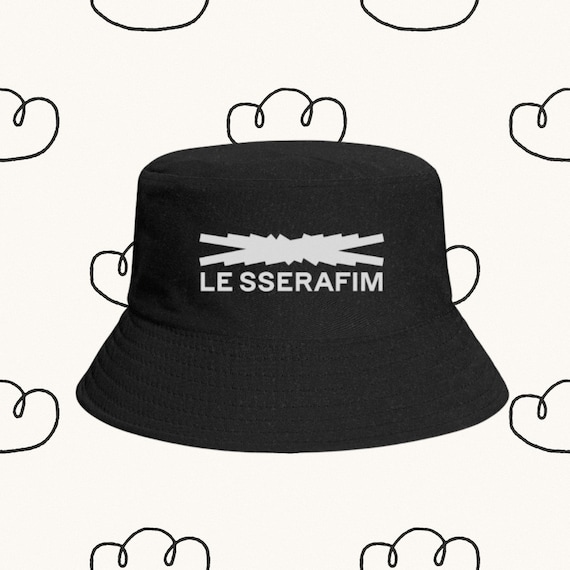 【未使用】Le Sserafim [NEW ERA] BUCKET HAT New Era x LE SSERAFIM Bucket Hat, Black (100% South Korea