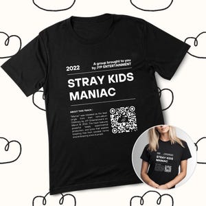 Stray Kids Maniac | -shirt minimaliste | T-shirt 100 % coton | Merchandising Kpop minimaliste
