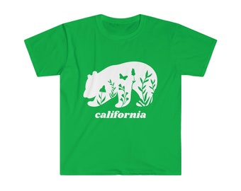 california nature bear california spirit flowers and flutterbys spirit bearT anminal conservancy save the bears Softstyle T-Shirt