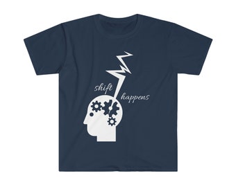 bright ideas, new thoughts in new places, explore your mind, new concepts, welcome to the machine, i think therefore i am UnisexSoftT-Shirt