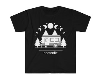 travelT that nomad life campingT vacationStylee home is where you park it campfiresmorelife Softstyle underTheStarsT-Shirt