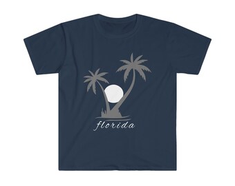 florida sunset full moon florida state spirit tropical romanitic florida honeymoon or bar crawl T evening T Unisex Softstyle T-Shirt