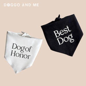 Wedding Dog Bandana | Hand Crafted  100% Cotton custom dog Bandana | Dog of Honor | Best Dog | Dog Themed | Dog Wedding  | Wedding Gifts