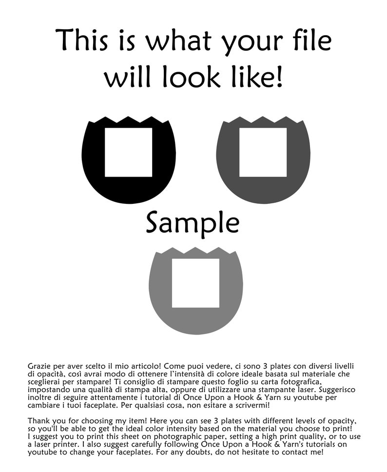 Printable PDF Faceplate Tamagotchi Pix X Magical Meets Purple Version ...