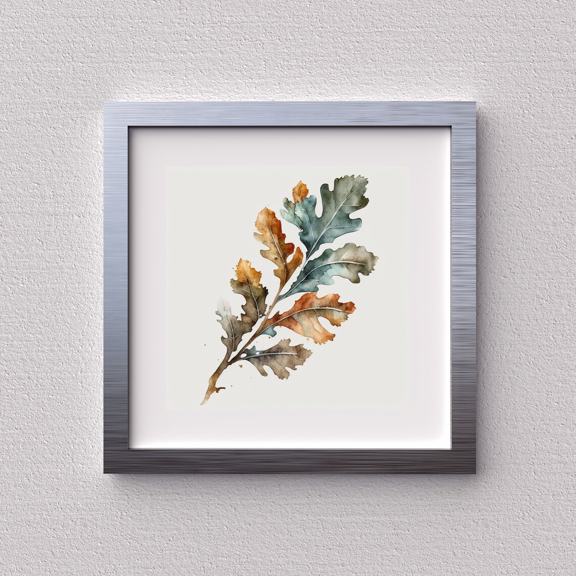 Digital Watercolor Oak Leaf Prints Digital Print, Instant Download ...