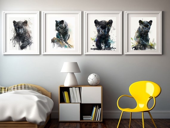 Black Panther Cub Digital Print Digital Print, Instant Download, Printable  Art, Wall Decor 