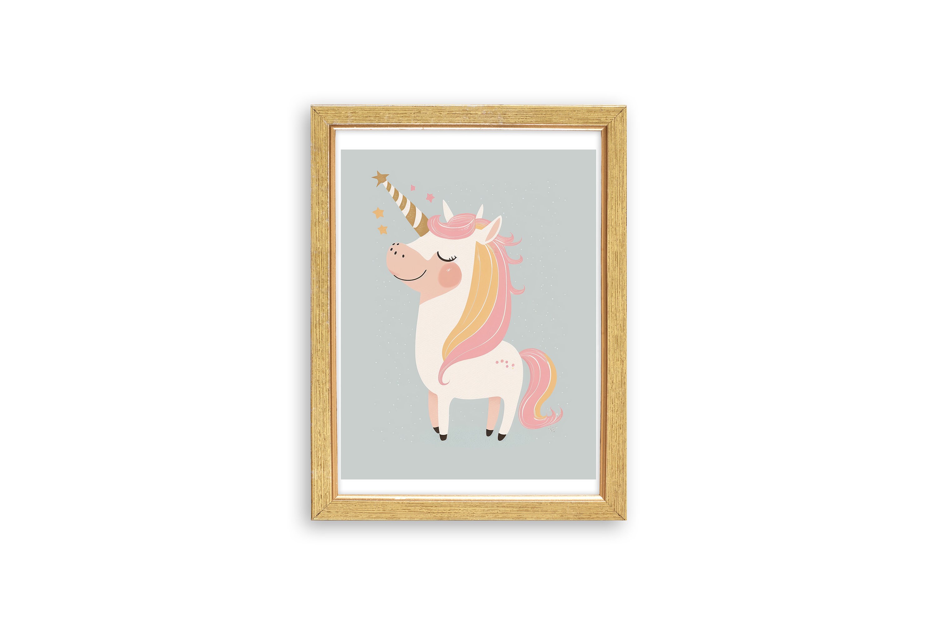 Digitally Created Pastel Unicorn Print., Digital Print, Instant Download, Printable Art, Wall ...