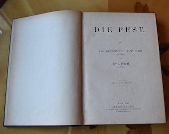 Dr. R. Pöch: The Plague, 1st edition 1900 with all appendices. Medicine, book, history, doctor, science, ancient, rare, epidemic