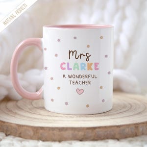 Teachers Thank You Mug Gift | Personalised Teacher Gift | Ceramic Mug | Gift For Teaching Assistant | End of Year School Nursery Gift BD214
