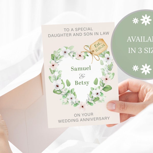Anniversary Cards Daughter and Son in Law - Etsy UK