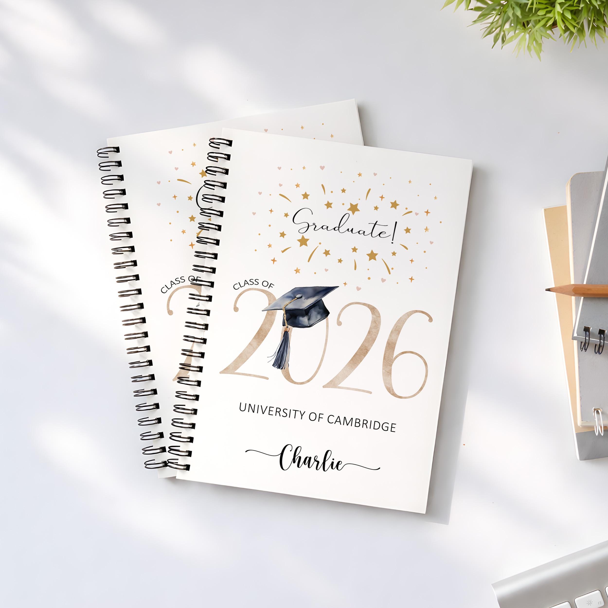 Graduation Scroll Notebook Graduation Notebook | Graduation Gift | Personalised A5 A4 Graduation ...