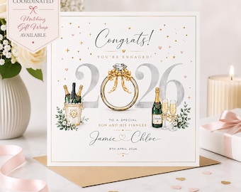 Personalised Engagement Card, For Son, Daughter, Grandson, Granddaughter EN205