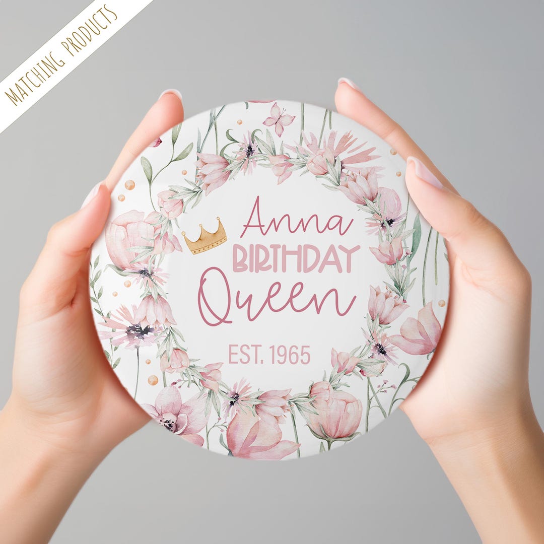 Personalised Birthday Badge, Custom Badge, Milestone Birthday Gift ...