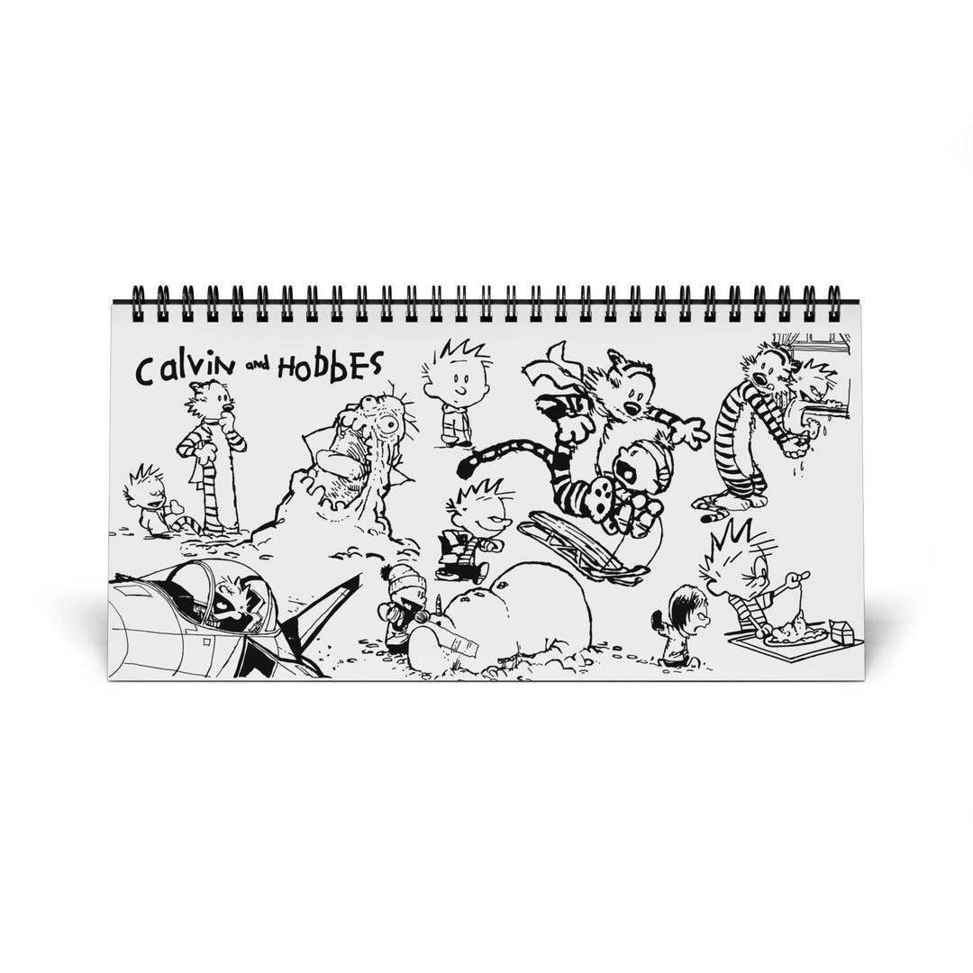 Desktop Calendar, Calvin and Hobbes 2025 Grid Planner, Daily Organizer