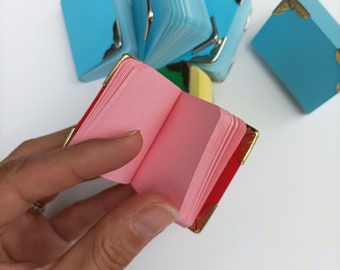 Buntes Miniatur Notizbuch | Niedliches Mini Taschen-Tagebuch | Kleines Journal