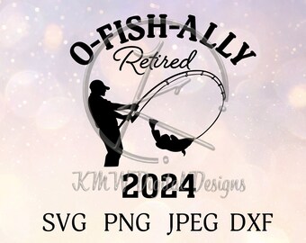 OFish ally Retired 2024 SVG PNG JPEG Dxf