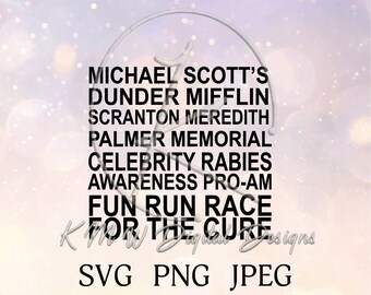 Michael Scotts Fun Run The Office SVG PNG JPEG