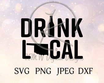 Drink Local Oklahoma SVG PNG JPEG Dxf