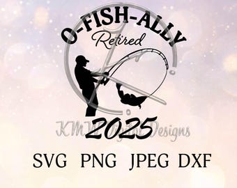 OFish ally Retired 2025 SVG PNG JPeg DXF