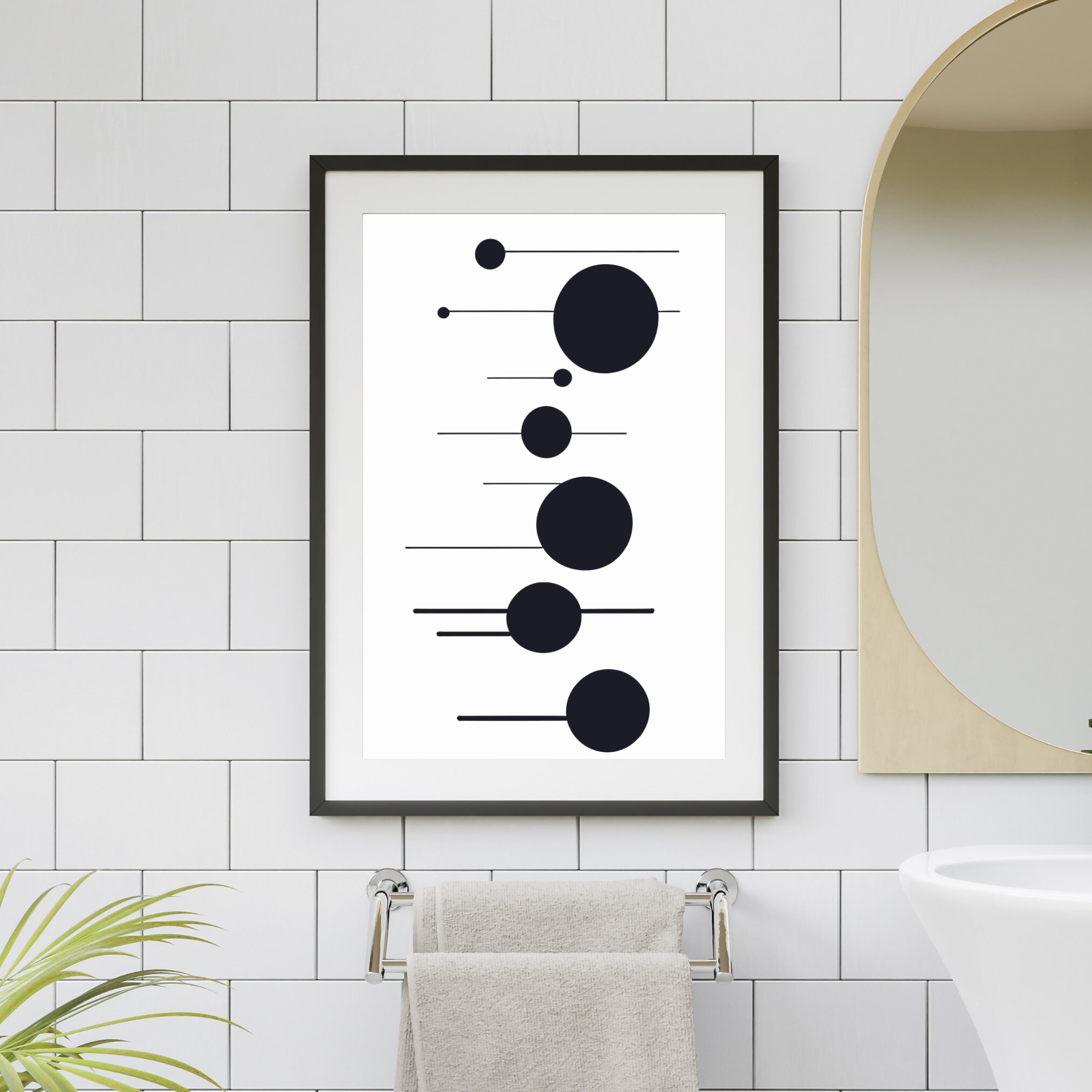 Printable Wall Art Abstract Black and White Wall Decor Minimalist ...