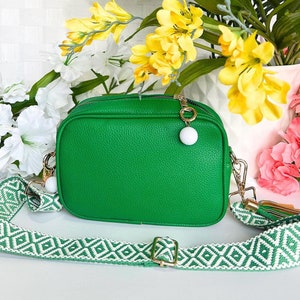 Sac bandoulière vert Sac à main avec bandoulière verte et bandoulière verte Sac de golf vert pour tournoi de golf Cadeau pour maman amateur de golf Cadeau pour maman de golf