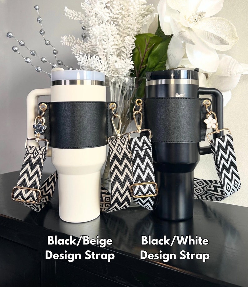 Faux Leather Tumbler Carrier for Tumbler Stanley Accessory Stanley Tumbler Gift Tumbler Tote Stanley Gift Tumbler Accessory Tumbler Holder