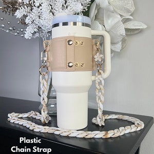 Faux Leather Tumbler Carrier for Tumbler Stanley Accessory Stanley Tumbler Gift Tumbler Tote Stanley Gift Tumbler Accessory Tumbler Holder