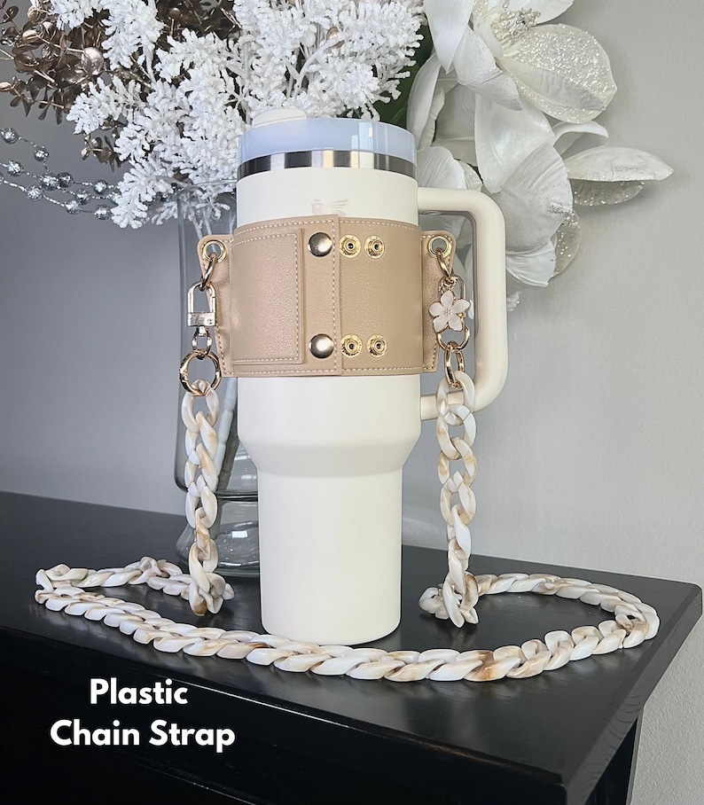 Faux Leather Tumbler Carrier for Tumbler Stanley Accessory Stanley Tumbler Gift Tumbler Tote Stanley Gift Tumbler Accessory Tumbler Holder