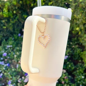 Heart Charm for Tumbler Charm Heart Accessory Stanley Accessory Simple Modern Accessory Cup Charm Tumbler Stocking Stuffer Christmas Gift