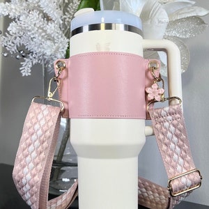 Faux Leather Tumbler Carrier for Tumbler Stanley Accessory Stanley Tumbler Gift Tumbler Tote Stanley Gift Tumbler Accessory Tumbler Holder