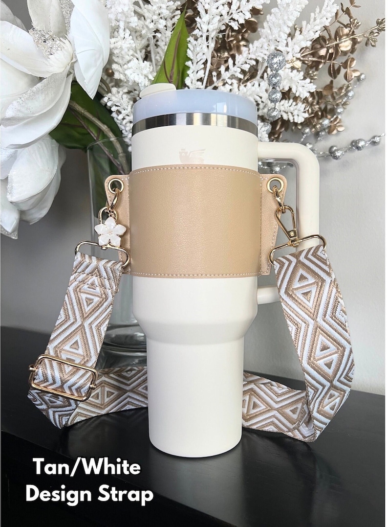 Faux Leather Tumbler Carrier for Tumbler Stanley Accessory Stanley Tumbler Gift Tumbler Tote Stanley Gift Tumbler Accessory Tumbler Holder