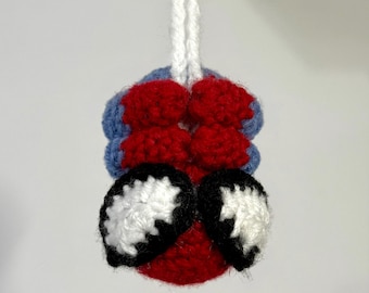 Crochet Spiderman Keychain - Bag Charm/Car Hanging