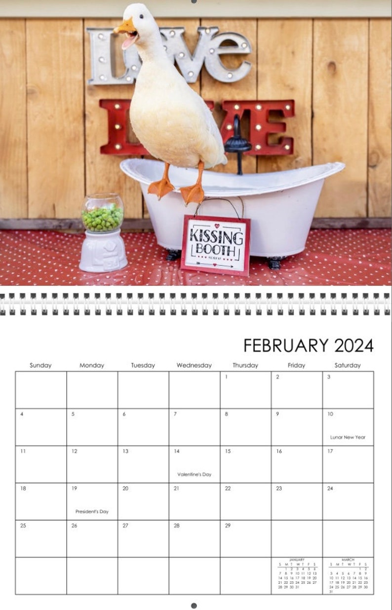 2024 Duck Calendar Etsy