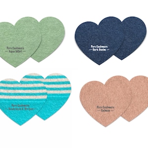 Elbow Patches / Aufnäher / Aufbügeln optional / Flicken Loch / Recycelte Patches / 100% Kaschmir / Pullover Verstärkung / Herz Form