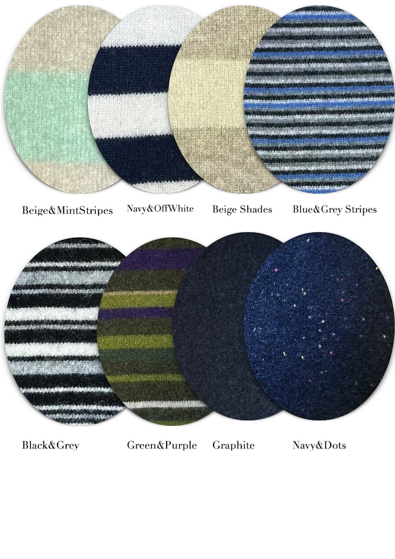 Pair of Elbow Pads, 2 X Knit Patches, Cashmere Patches, Upcycled