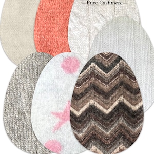 Ellenbogen-Patches für Cashmere-Pullover / Aufnähen & Aufbügeln optional / Flicken Loch / Recycled Patches / 100% Kaschmir / Verstärkungen